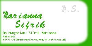 marianna sifrik business card
